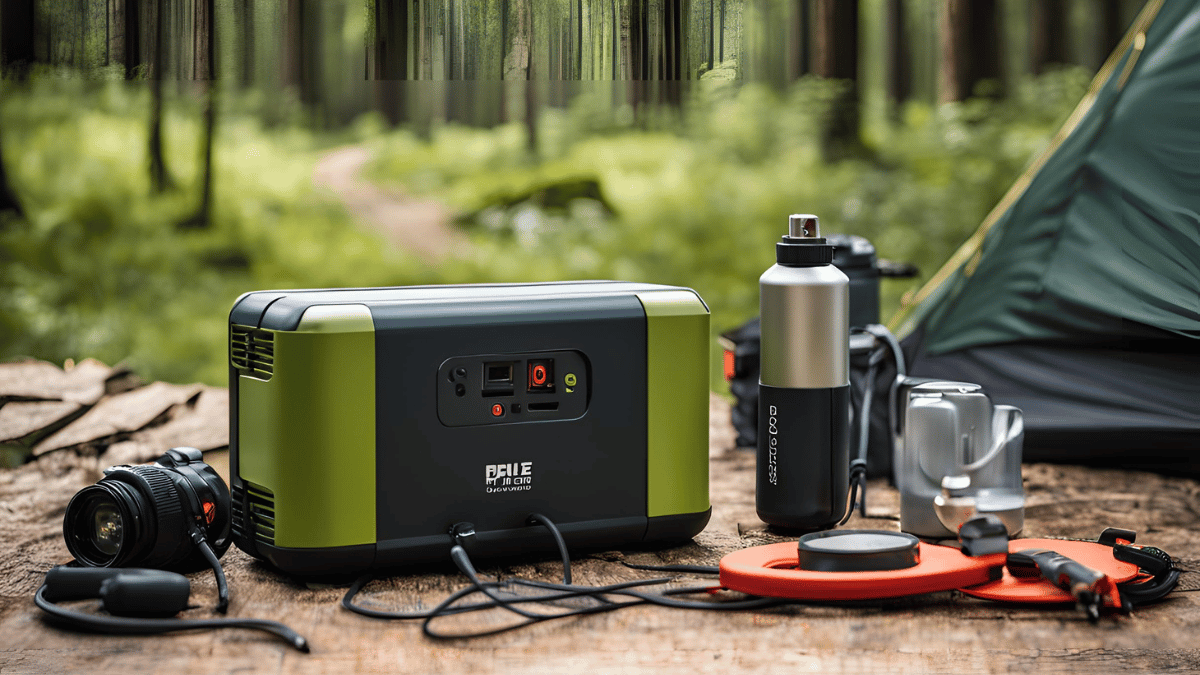 Portable power pack with plug socket