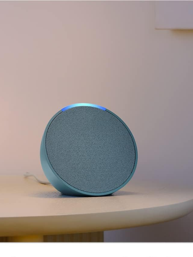 Amazon Echo Pop – Compact Alexa for Any Room, Midnight Teal